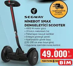 SEGWAY NİNEBOT SMAX DENGELEYİCİ SCOOTER fiyat ve kampanya bilgisi